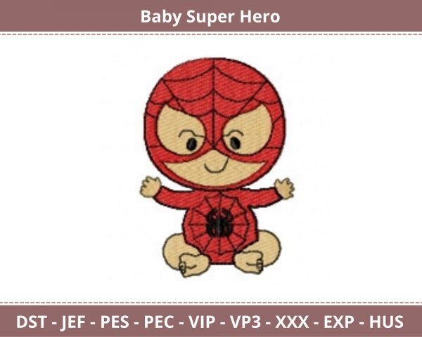 Free Baby Spider-man Embroidery Design - Avengers - Machine ...