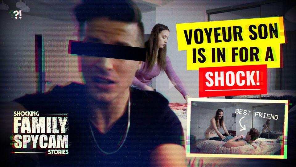 Family spycam voyeur porn video featuring Chanel Preston at Voyeurex