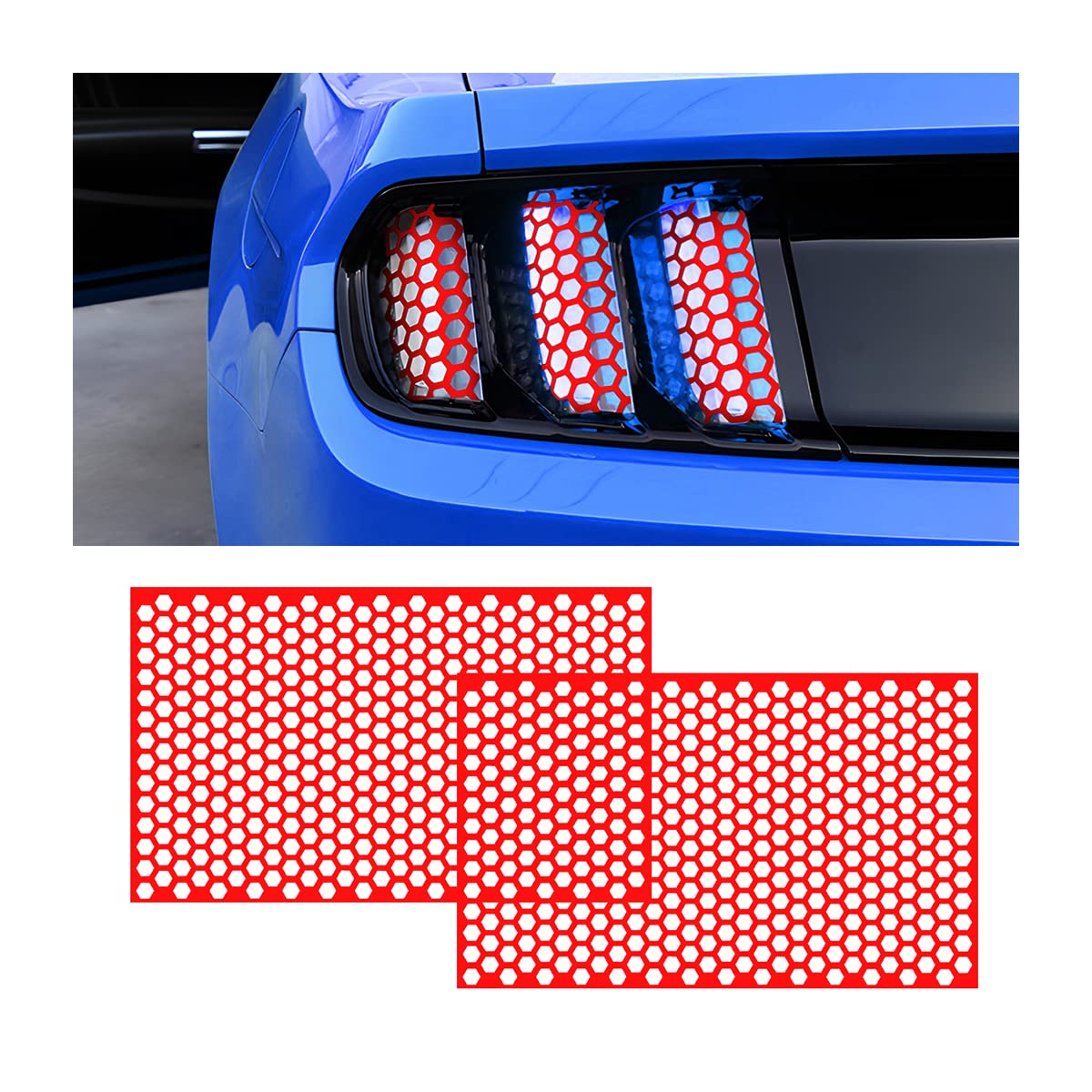 Amazon.com: AICEL 2PCS Car Rear Tail Light Lamp Stickers, Carbon ...