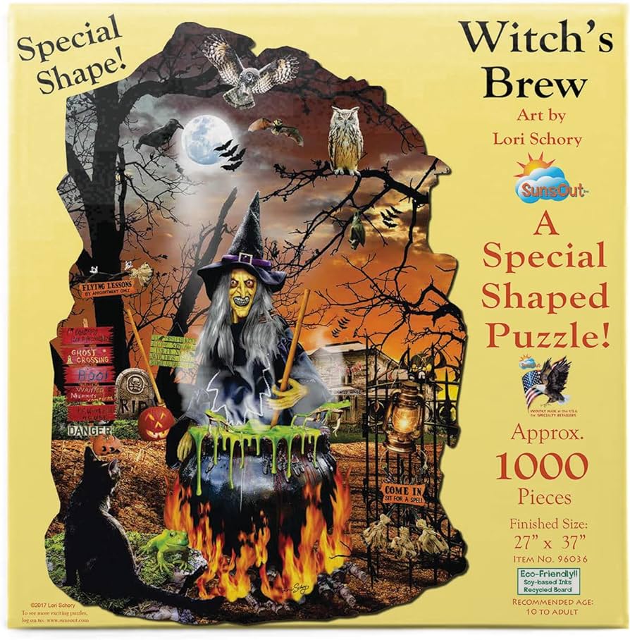 Amazon.com: SUNSOUT INC - Witch's Brew - 1000 pc Special Shape ...