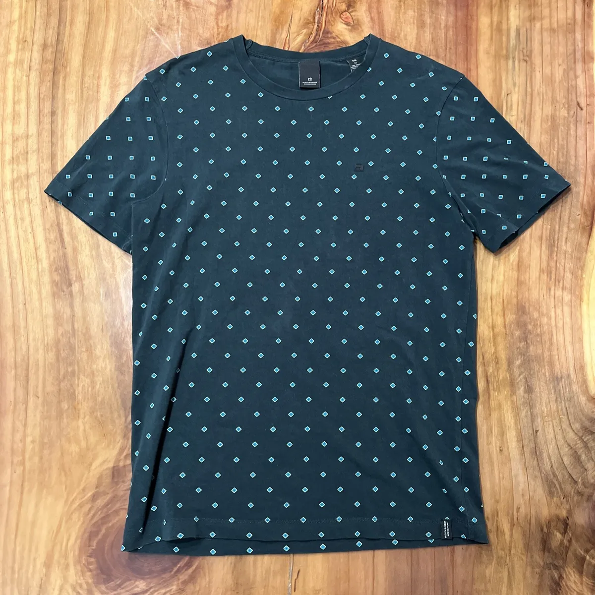 Scotch & Soda Men's T-shirt Medium Geometric Polka Dot ...