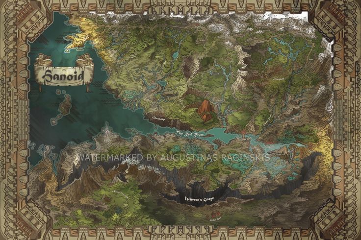 Hanoid Map by AugustinasRaginskis | Fantasy world map, Fantasy map ...