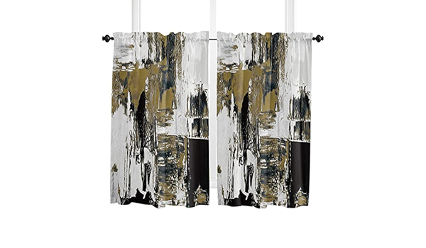 Amazon.com: Jolunifun Abstract Color Kitchen Curtain 45 Inch ...