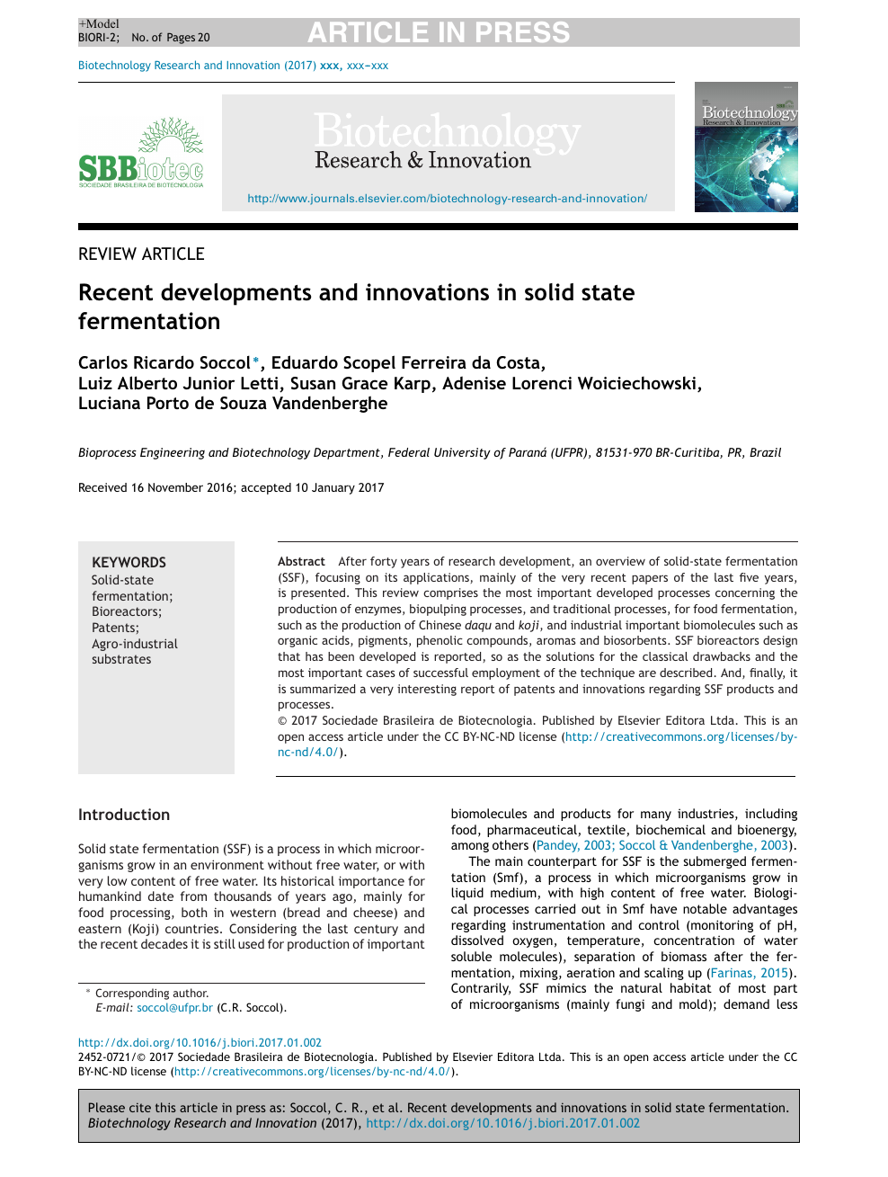 Recent developments and innovations in solid state fermentation ...