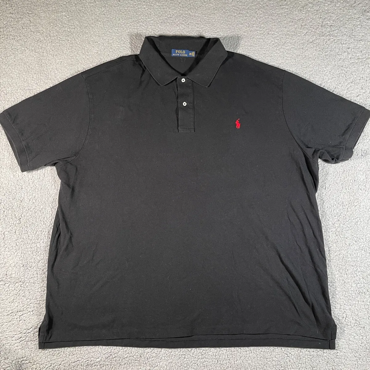 Polo Ralph Lauren Shirt Mens 4XB Big Black Short Sleeve Button ...