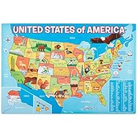 Amazon.com: Melissa & Doug USA Map Giant Cardboard Floor Puzzle ...