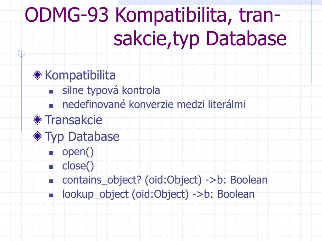 PPT - Obje ktovo – Orientovan é Datab ázy (ODBMS) PowerPoint ...