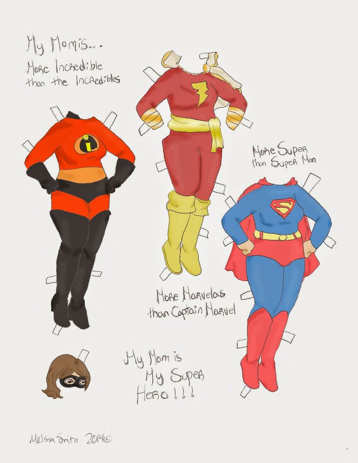 Super mom colored | Paper dolls, Super mom, Dolls