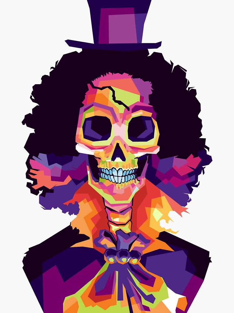 Colorfull Afro skull 