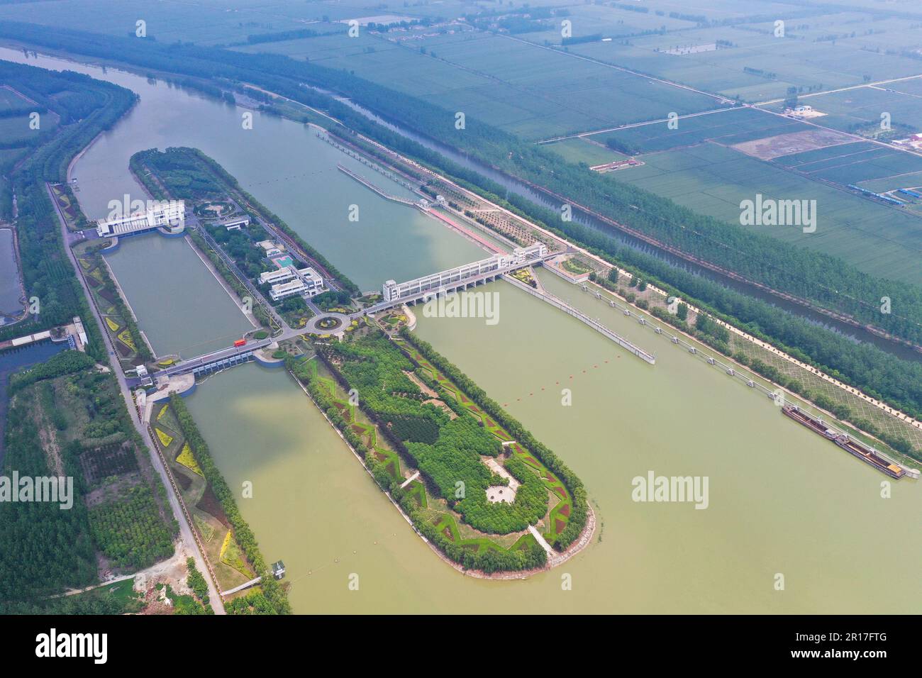 SUQIAN, CHINA - MAY 12, 2023 - Aerial photo shows the hub of ...