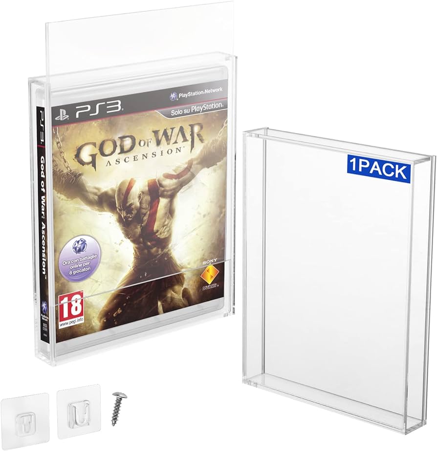 Amazon.com: CaSZLUTION Clear Acrylic Video Game Box Protector Case ...