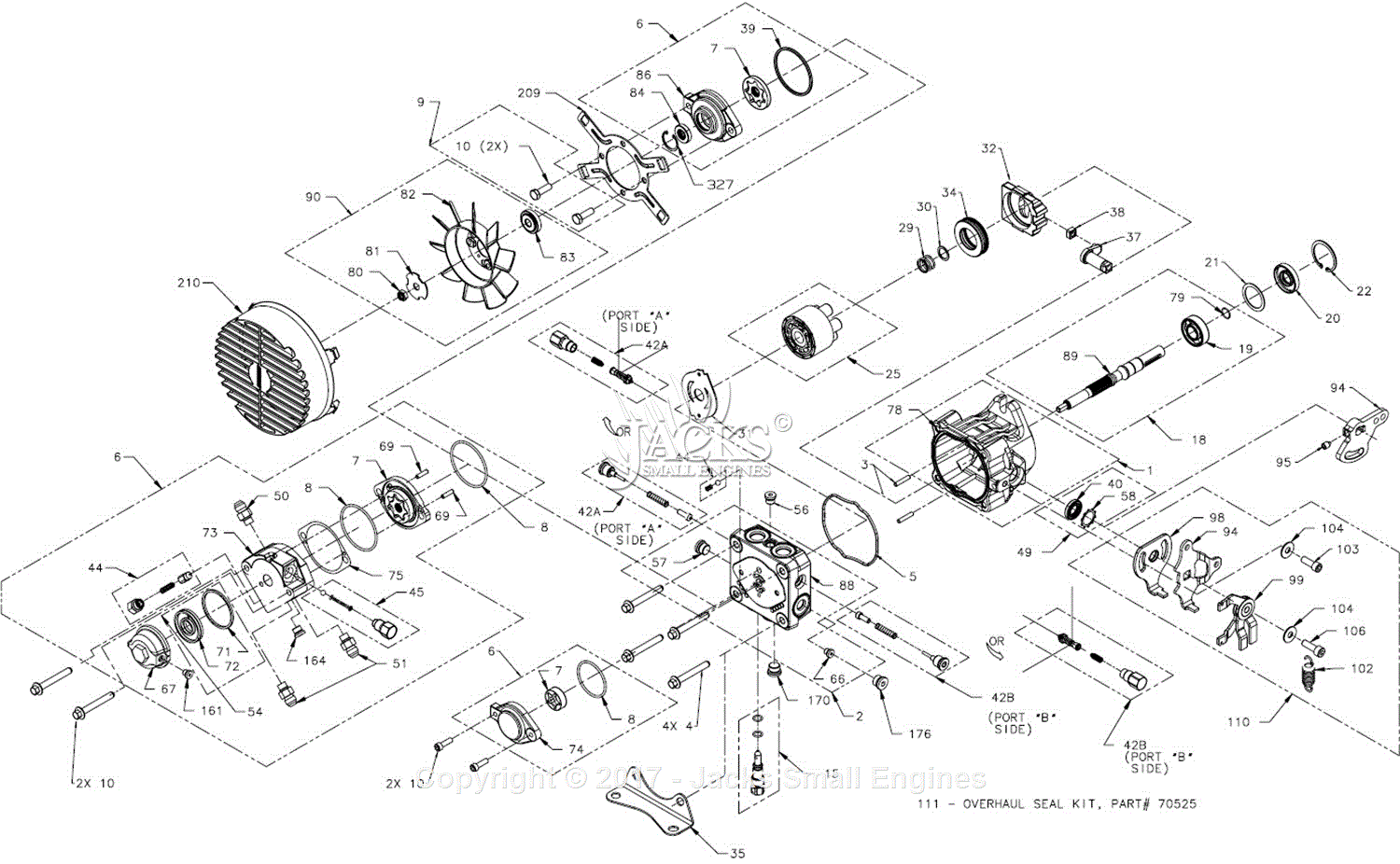 Hydro Gear PG-1GAB-DY1X-XXXX Parts Diagram for Pump Before SN ...