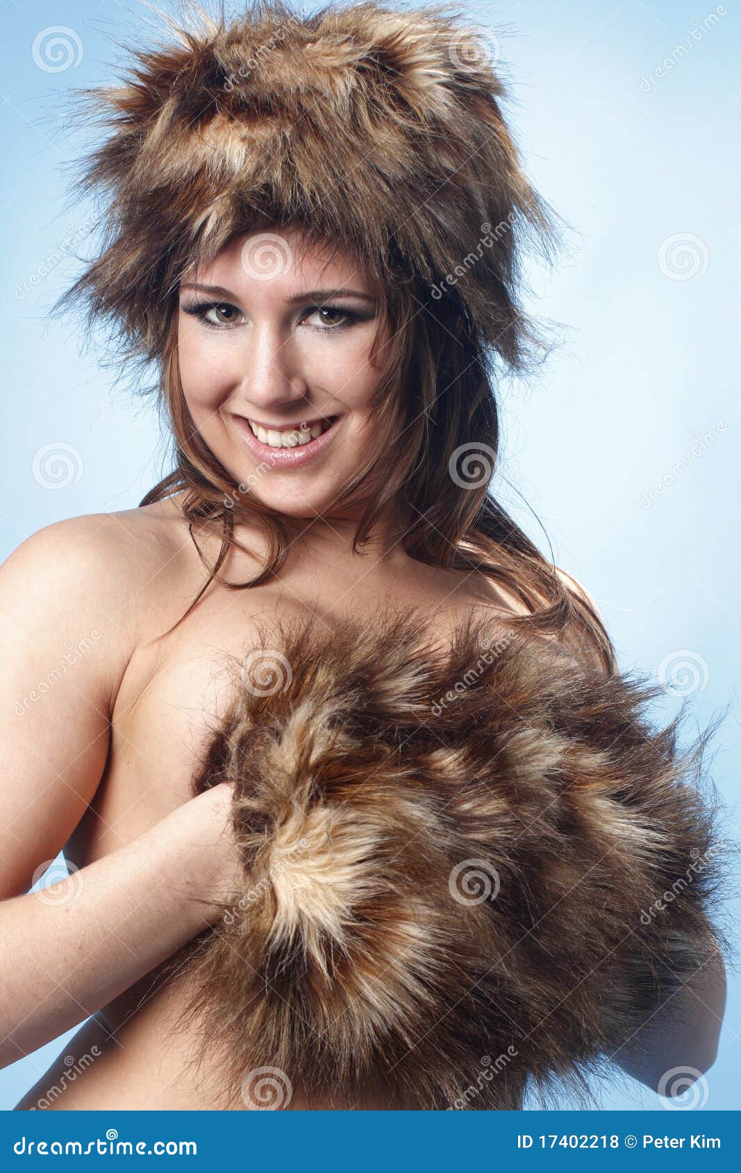 Secxy woman with fur stock photo. Image of fashion, attractive ...