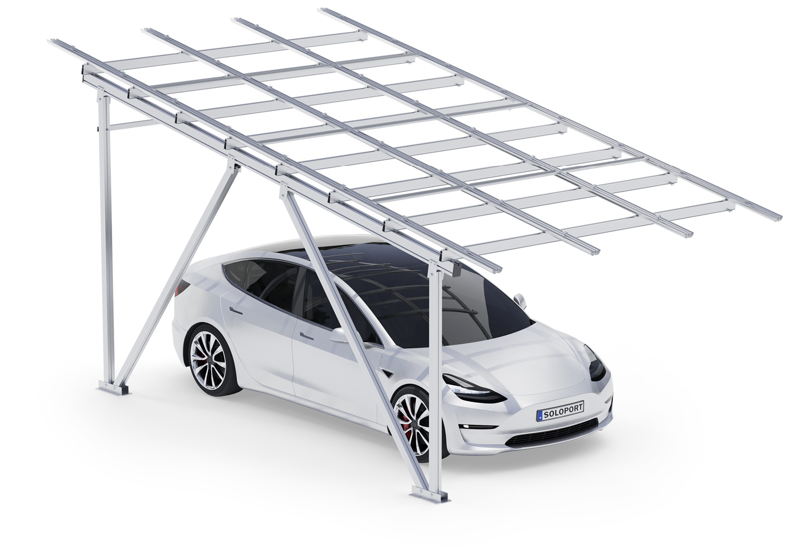 Extension carport frame SPG-A, aluminum, clearance height 2.200 mm ...