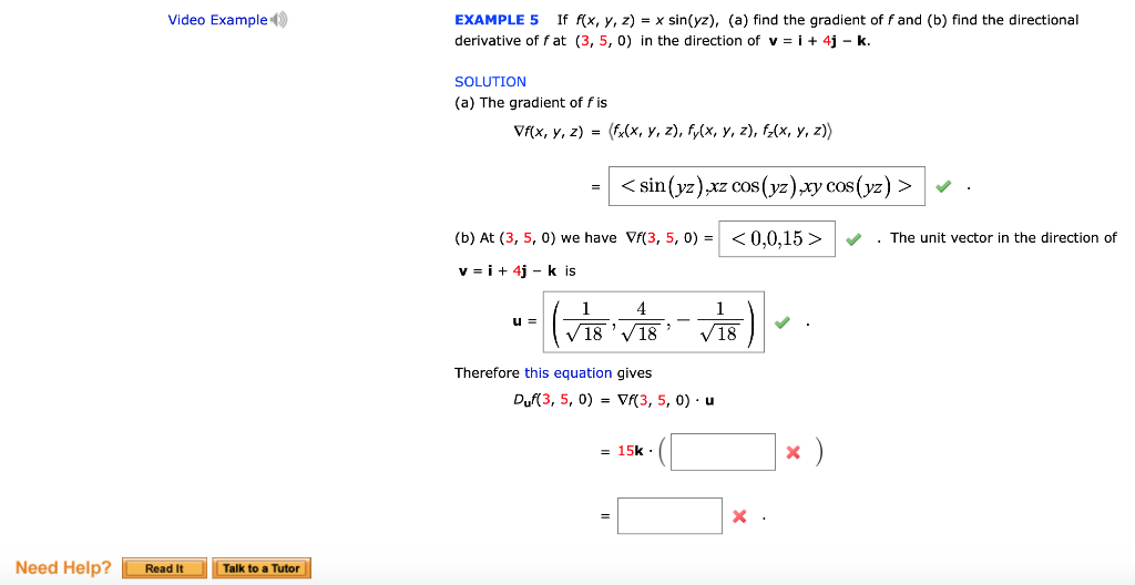 Solved Video Example EXAMPLE 5 If F(x, y, z) = x sin(yz), | Chegg.com