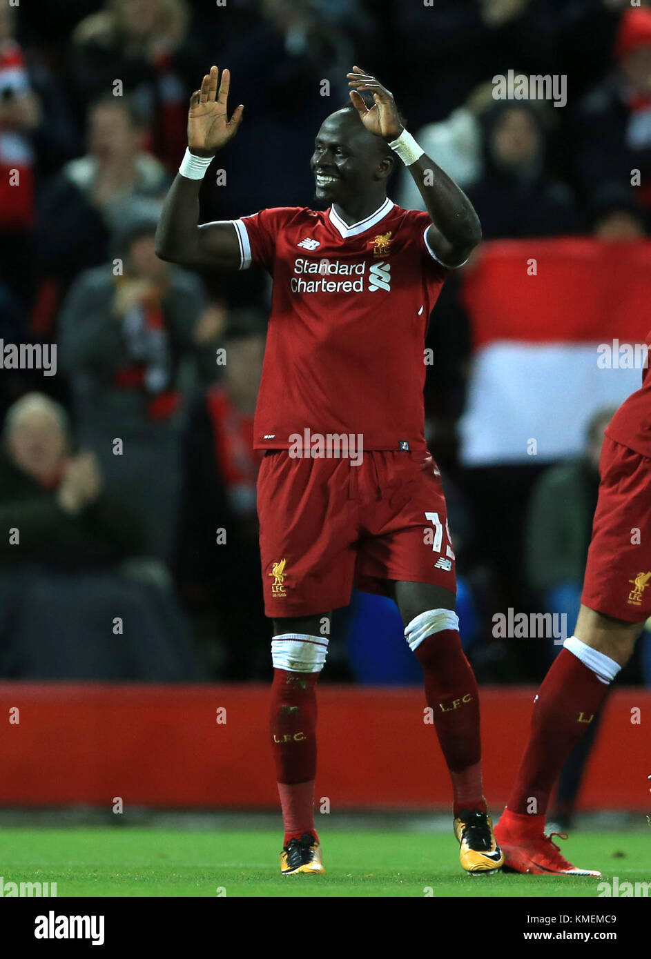 Liverpools sadio mane celebrates scoring hi-res stock photography ...