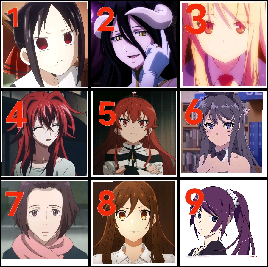 Guess which of these anime waifus are virgins and who are not(use ...