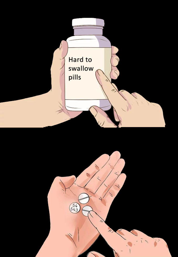 Hard to Swallow Meme Dark Mode : r/memes