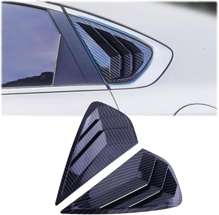 Amazon.com: MUXEE 2PCS Print Rear Side Window Louvers Air Vent ...