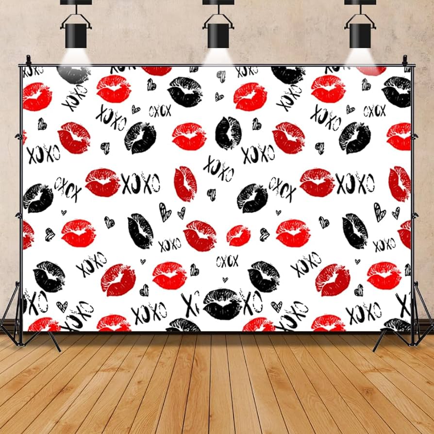 Amazon.com : 10x6.5ft Sexy Red Lip Backdrop Lipstick Make Up Hot ...