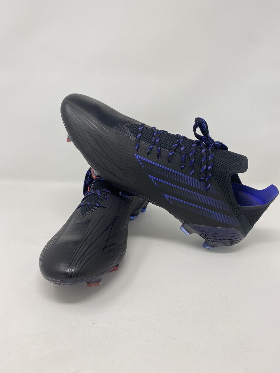 Adidas Soccer X SPEEDFLOW.1 FG Black Blue Soccer Cleats Men's Size ...