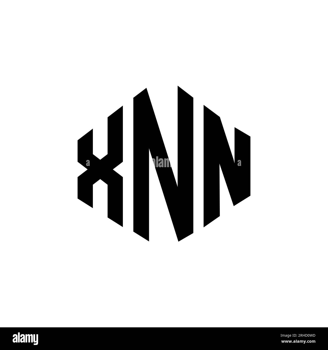XNN letter logo design with polygon shape. XNN polygon and cube ...