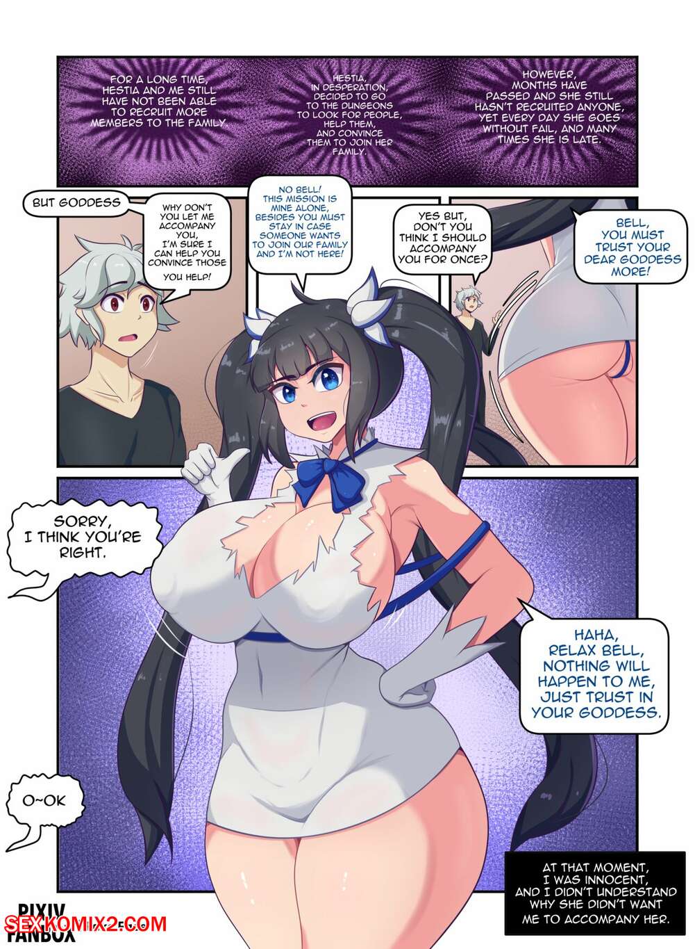 ✅️ Porn comic Hestia. Fake Face Sex comic busty brunette was ...