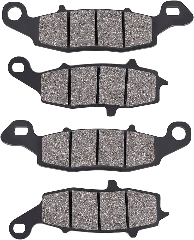 Amazon.com: AWSZH Front and Rear Brake Pads Set Semi-metallic ...