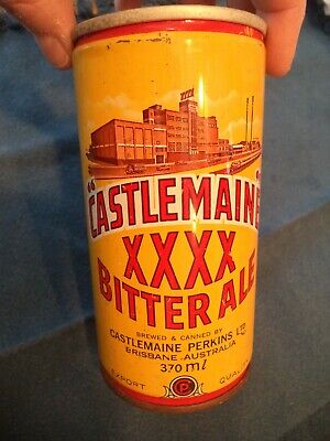 CASTLEMAINE XXXX BITTER ALE 370ml ROUND EDGE STEEL BEER CAN ...