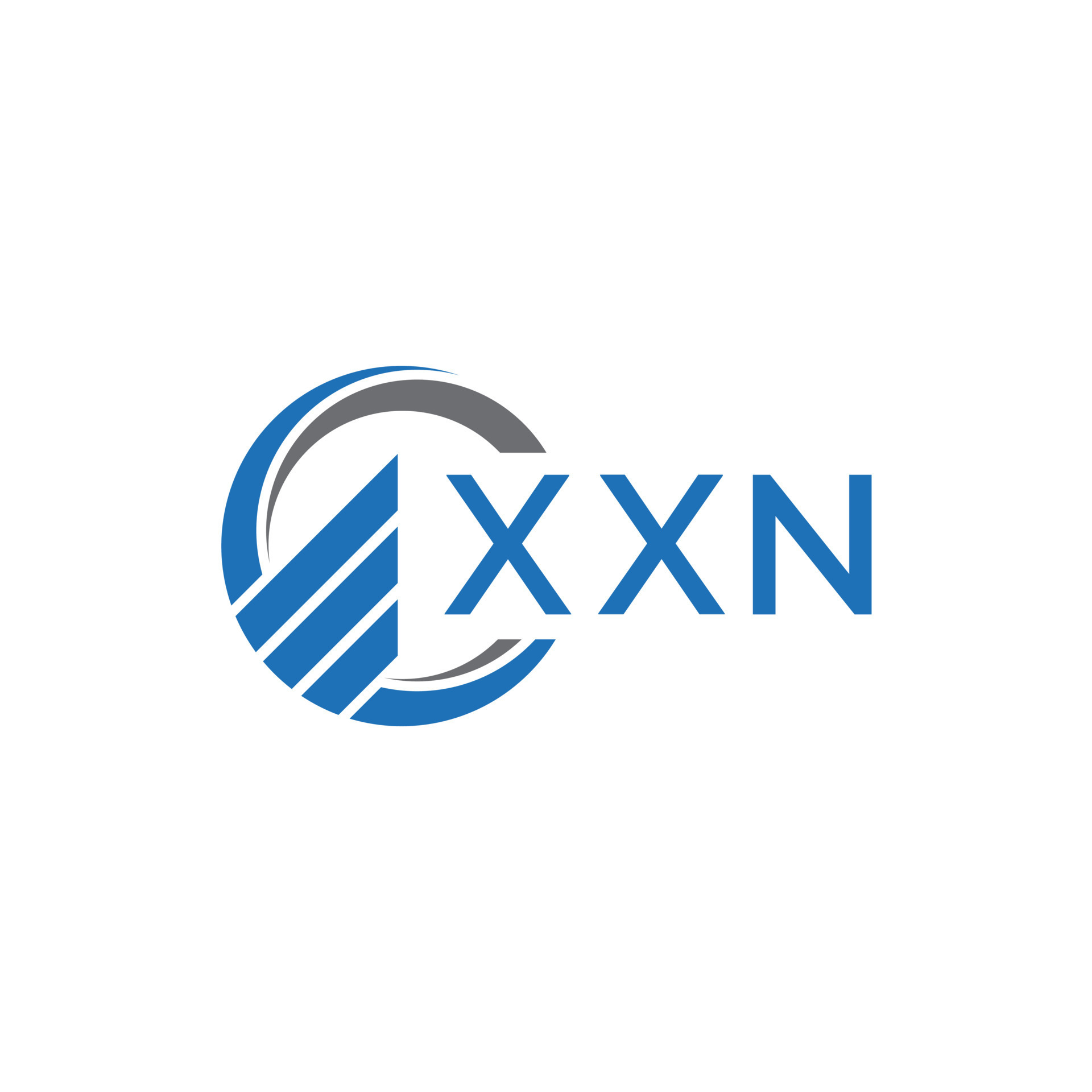 XXN Flat accounting logo design on white background. XXN creative ...