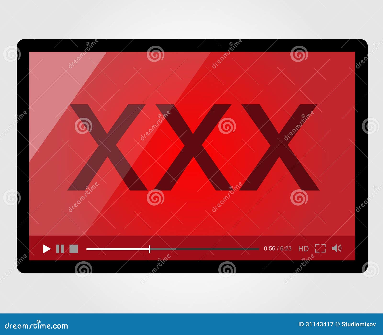 Video Player for Web, XXX Adult Stock Vector - Illustration of ...