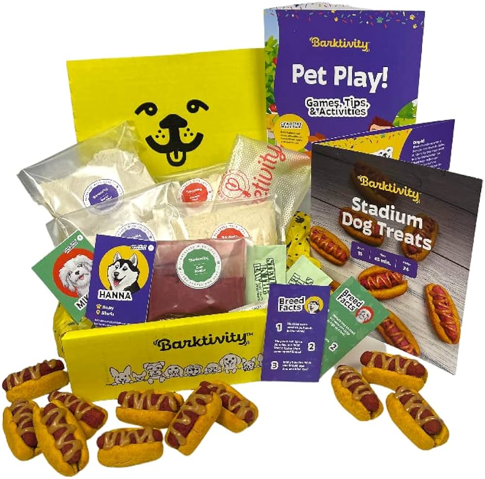 Amazon.com : BARKTIVITY Homemade Dog Treats Kit - DIY Hot Dog Cake ...