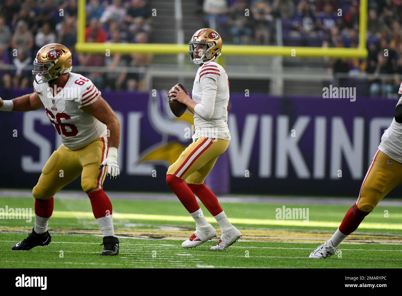 San Francisco 49ers xxxx in action against the Minnesota Vikings ...