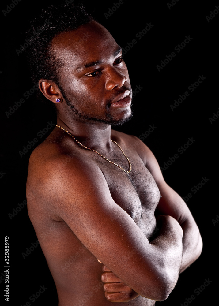 homme africain torse nu Stock Photo | Adobe Stock