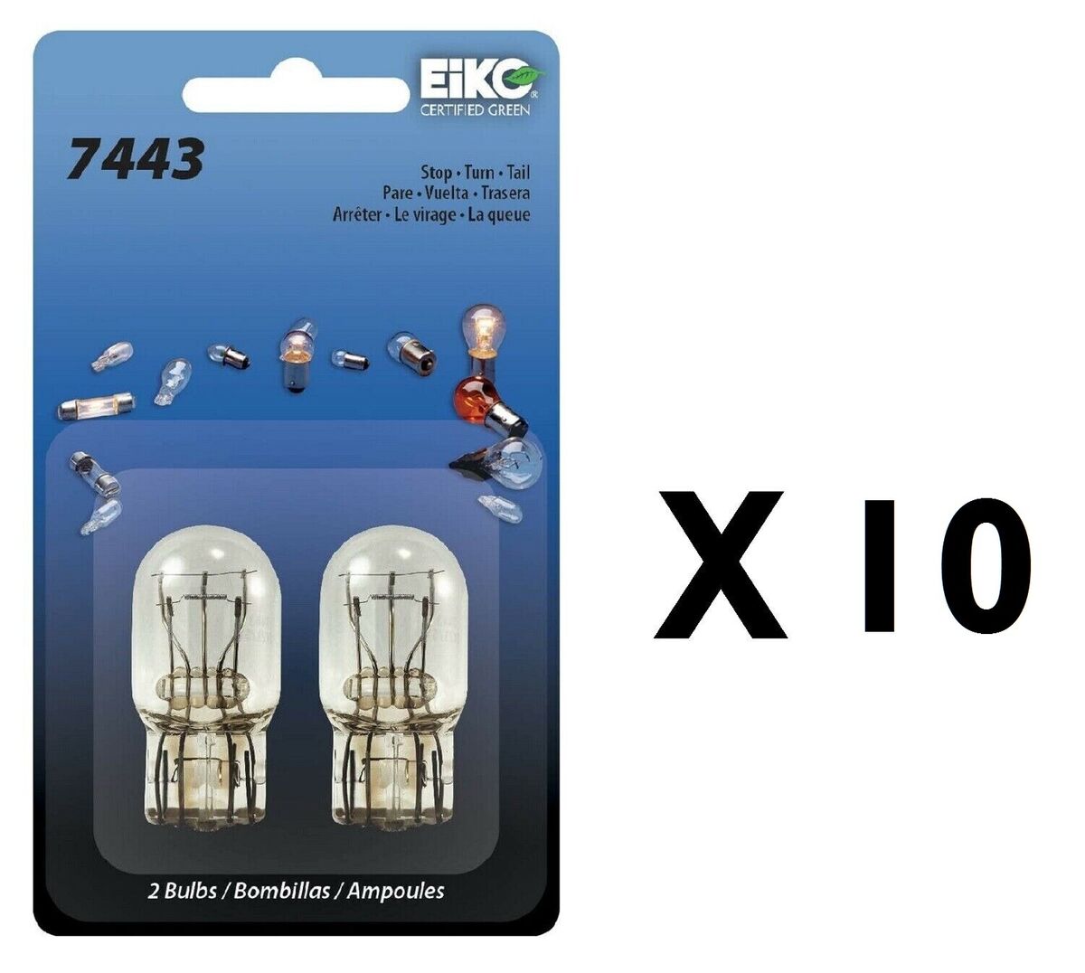 Eiko 7443-BP Miniature Lamp Ten 2-Packs (20 total bulbs) | eBay
