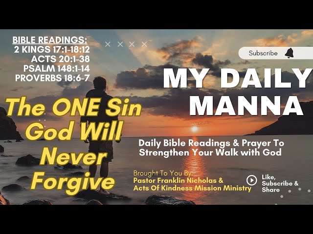 The ONE Sin God Will Never Forgive | My Daily Manna with Franklin ...