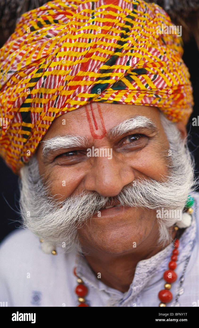 BDR 64138 : Portrait of rajasthani old man ; Rajasthan ; India MR ...