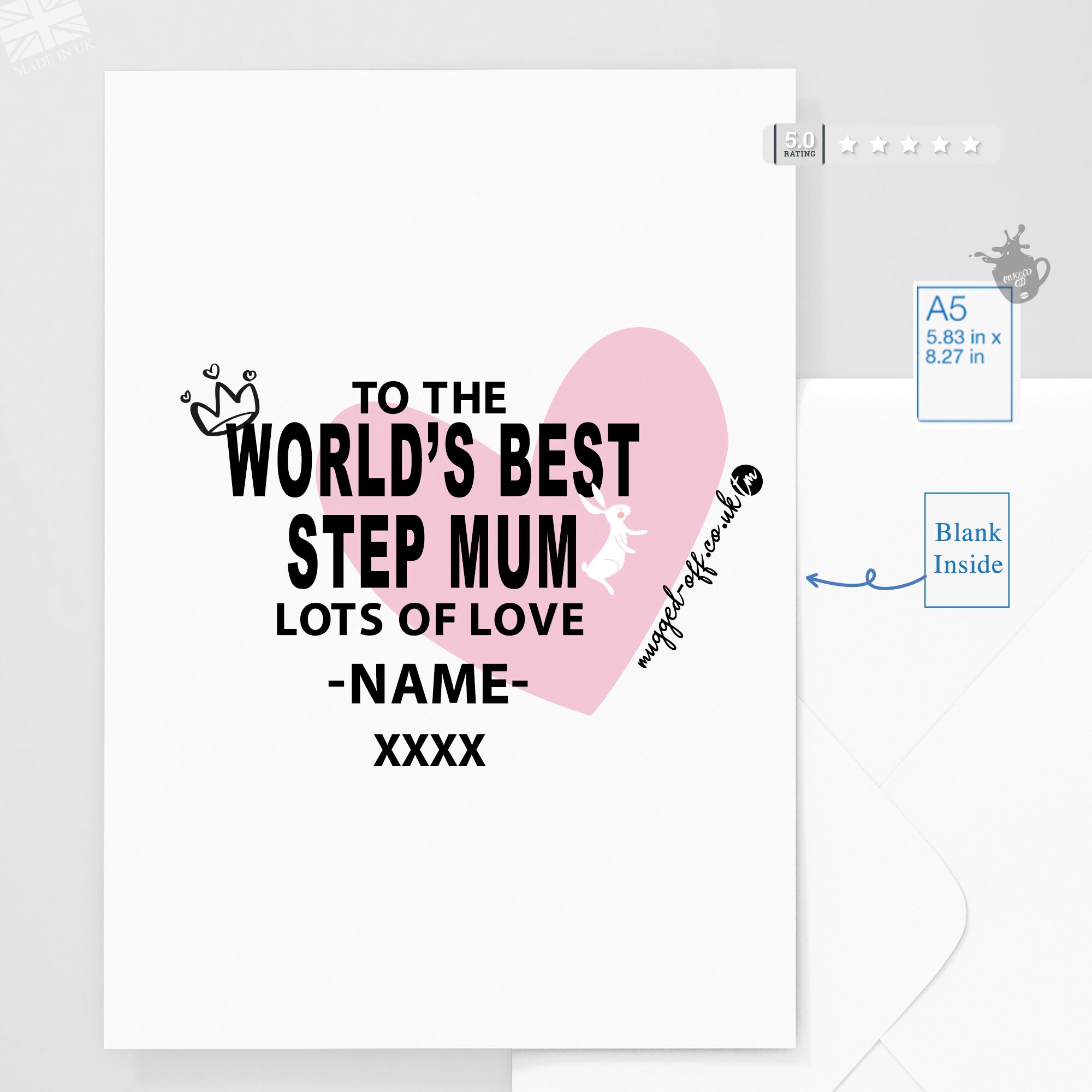 Buy Step Mum Card Worlds Best Step Mummy PERSONALISED With Name ...