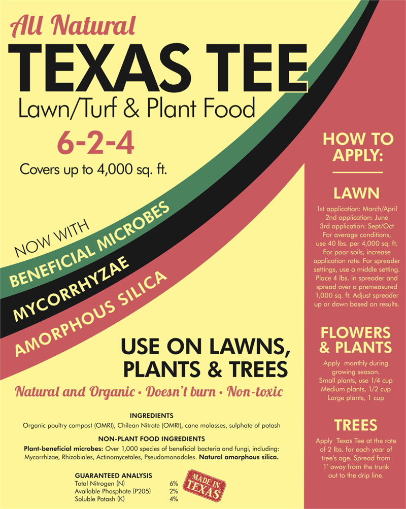 TEXAS TEE LAWN FOOD - 6-2-4, 40 LB - $43.90 SHIPPING ...