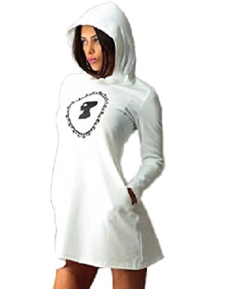 Amazon.com: JJ-GOGO Sexy Long Sleeve Women Loose Hooded Dress (S ...