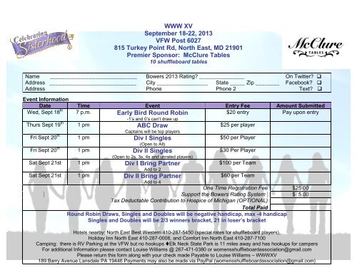 WWWXV Flyer final - Table Shuffleboard Association