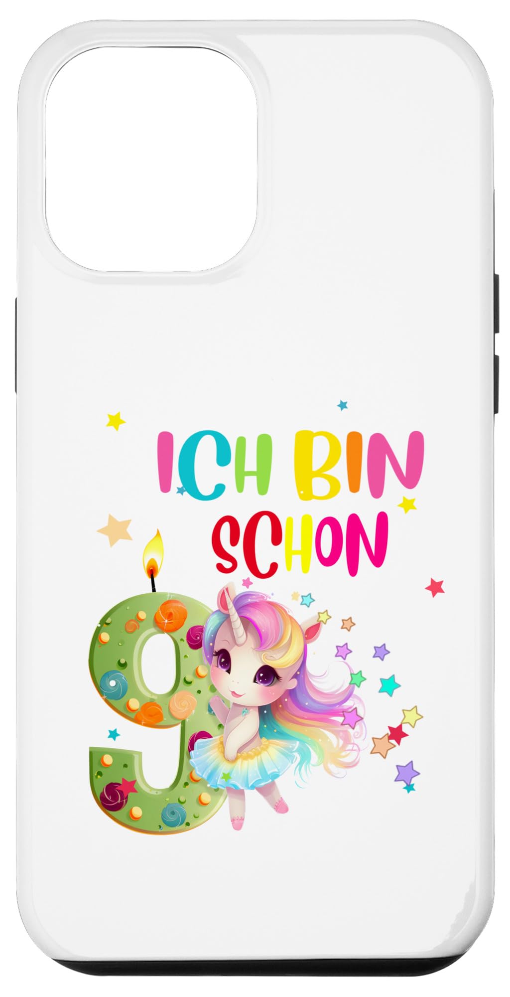 Amazon.com: iPhone 14 Pro Max 9th Birthday Girl Unicorn 9 Years ...