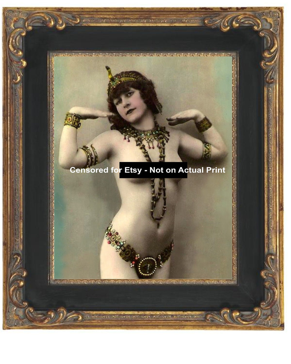 Flapper Art Nouveau Cleopatra Art Print 8 X 10 Nude Egyptian - Etsy