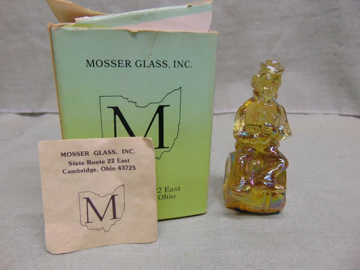 Mosser Light Amber Carnival Glass The Performer - XXEY Clown ...