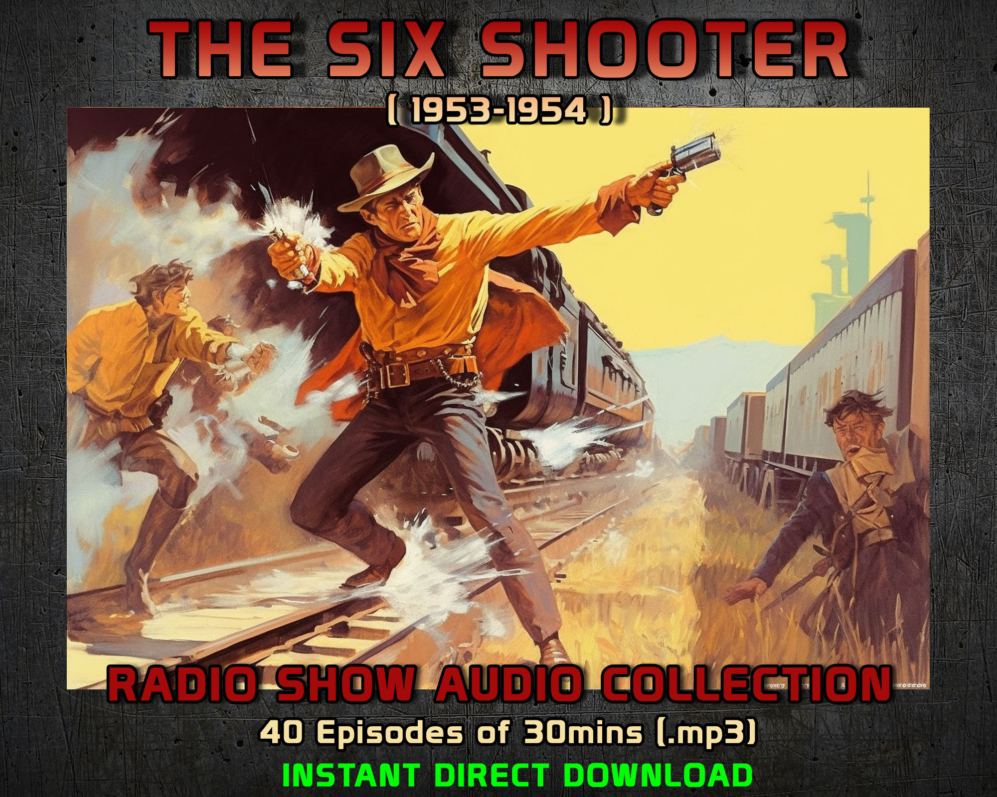 The Six Shooter 1954s Radio Show 40 Episodes Vintage Audio - Etsy