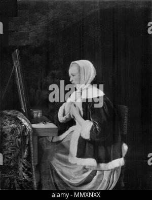 Frans van Mieris - A Woman at her Toilet - Mertoun Stock Photo - Alamy