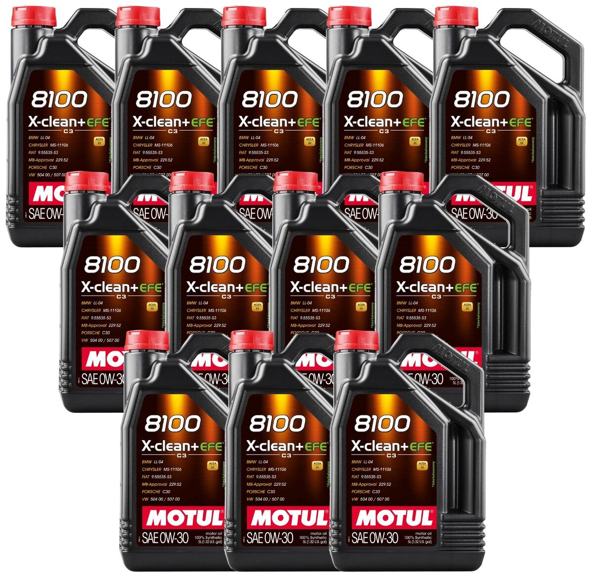 Motul 8100 X-CLEAN+ EFE 60 Liters SAE 0W-30 100% Synthetic Engine ...