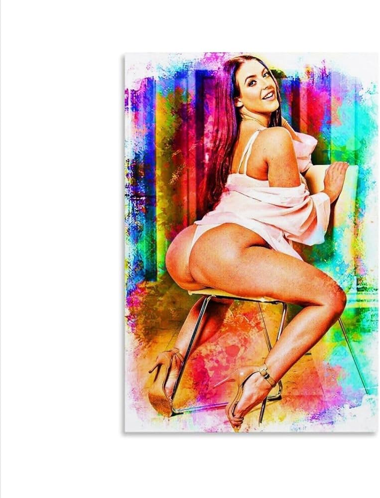 Amazon.com: TOYOCC Angela White Sexy Actress Celebrity Portrait ...