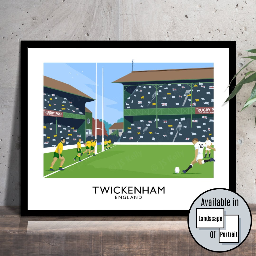 Rugby England Vs Australia Twickenham England Travel - Etsy Denmark