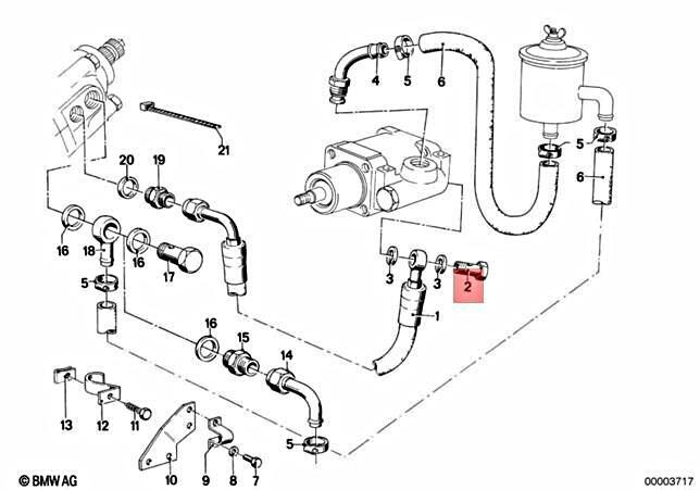 Genuine BMW M6 Z4 328xi 535xi X6 Hollow Bolt - Power Steering Hose ...